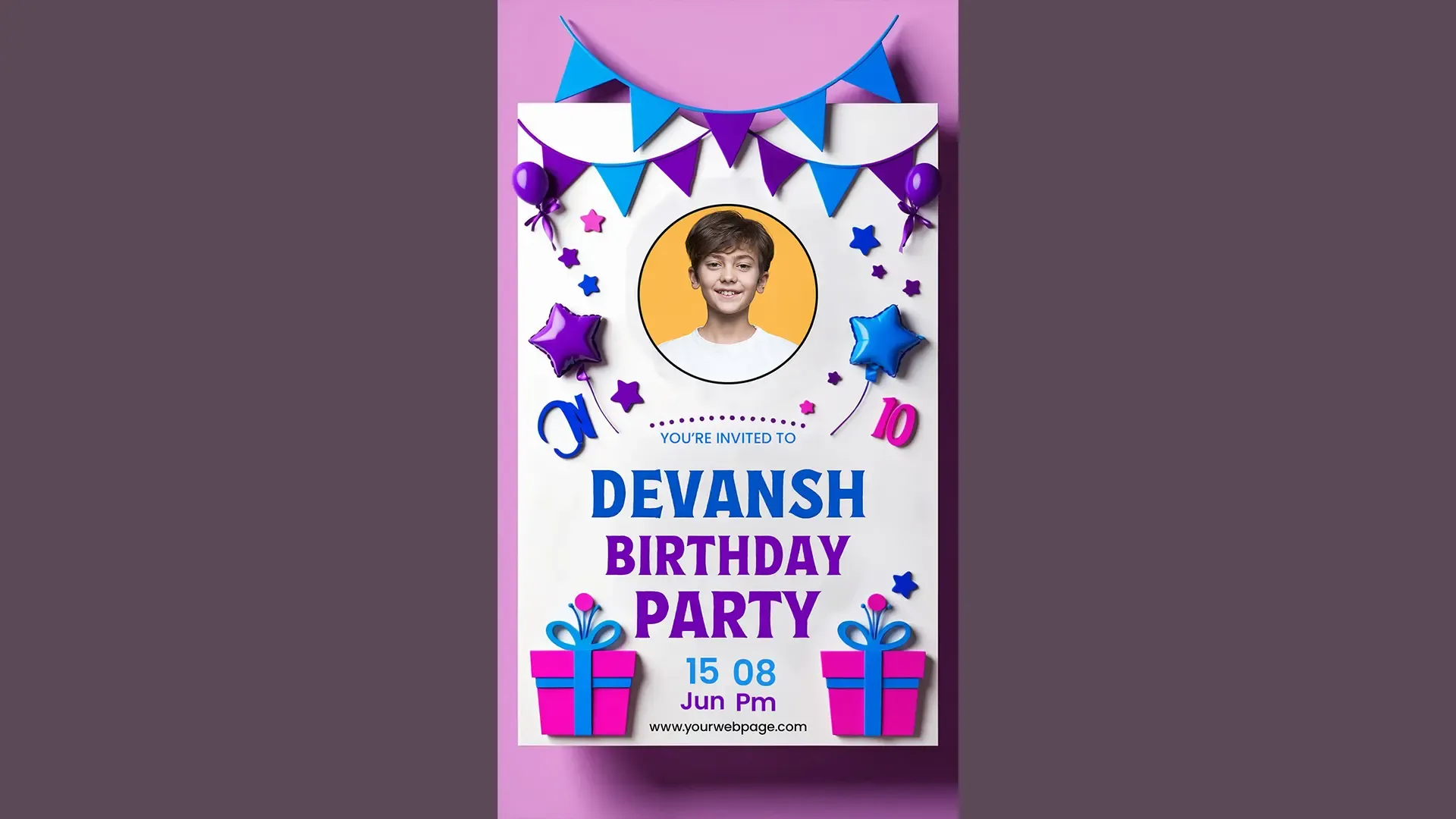 Elegant Birthday Party Invitation Instagram Story image